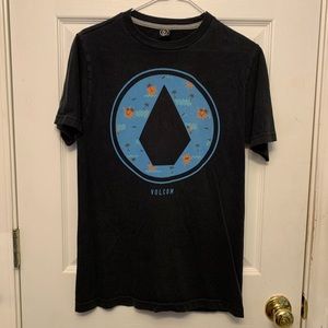 VOLCOM Black Short Sleeve Tee, size: S
